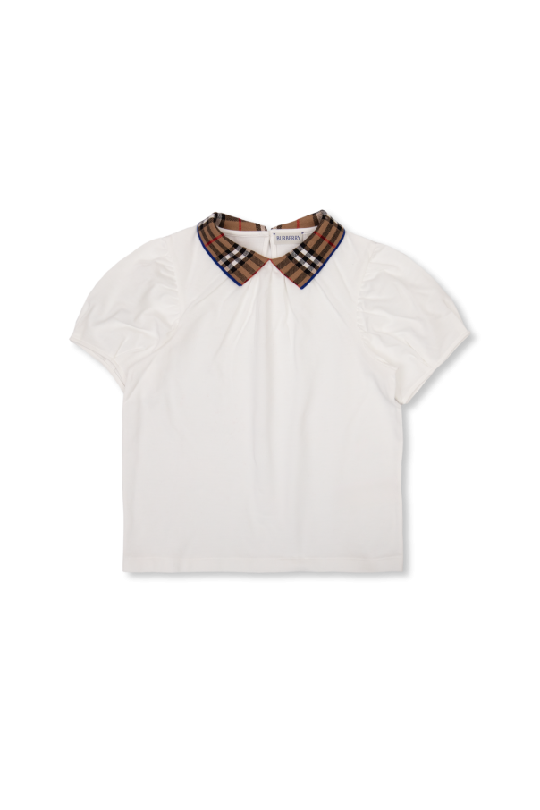 Burberry Kids Icon-Stripe cotton polo shirt Size 6y / 116 cm newest